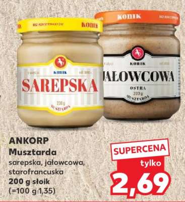 ANKORP Musztarda sarepska, jałowcowa, starofrancuska