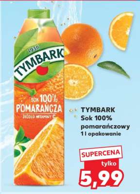 TYMBARK Sok 100% pomarańczowy 1l opakowanie