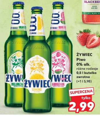 ŻYWIEC Piwo 0% alk. różne rodzaje 0,5 l butelka zwrotna
