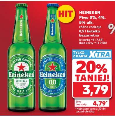 HEINEKEN Piwo 0%, 4%, 5% alk.