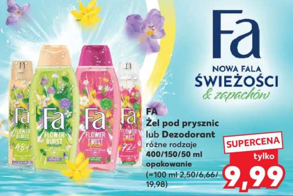 FA Żel pod prysznic lub Dezodorant