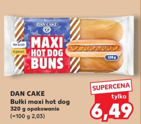 DAN CAKE Bułki maxi hot dog