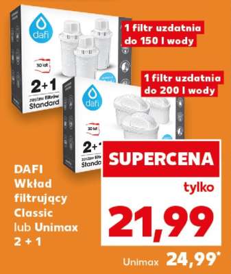 DAFI Wkład filtrujący Classic lub Unimax 2 + 1