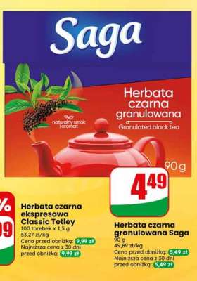 Herbata czarna granulowana Saga