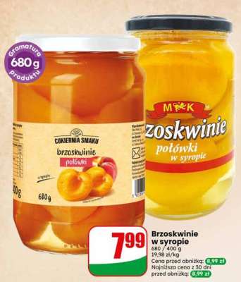 Brzoskwinie w syropie