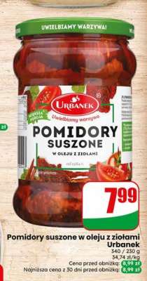 Pomidory suszone, w oleju, z ziołami