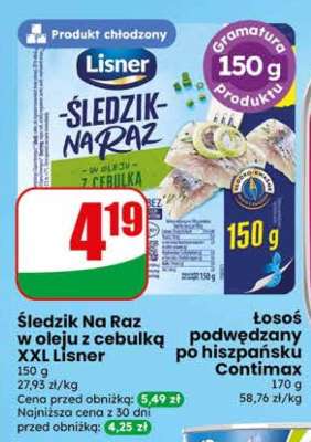 Śledzik na raz w oleju z cebulką XXL Lisner