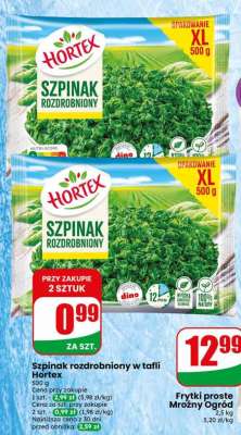 Szpinak rozdrobniony w tafli Hortex