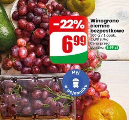 Winogrono ciemne bezpestkowe