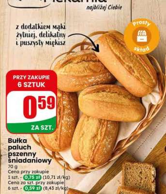 Bułka paluch pszenny śniadaniowy