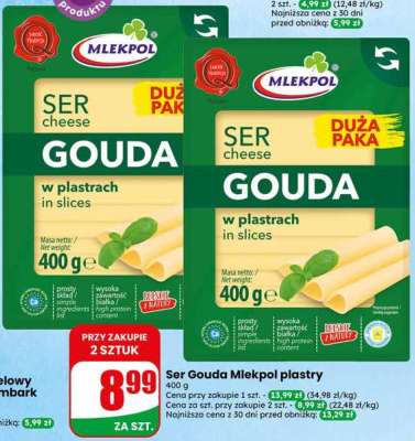 Ser Gouda Mlekpol plastry