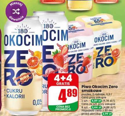 Piwo Okocim Zero smakowe