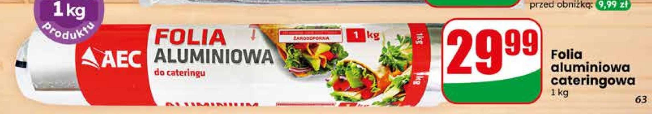 Folia aluminiowa cateringowa