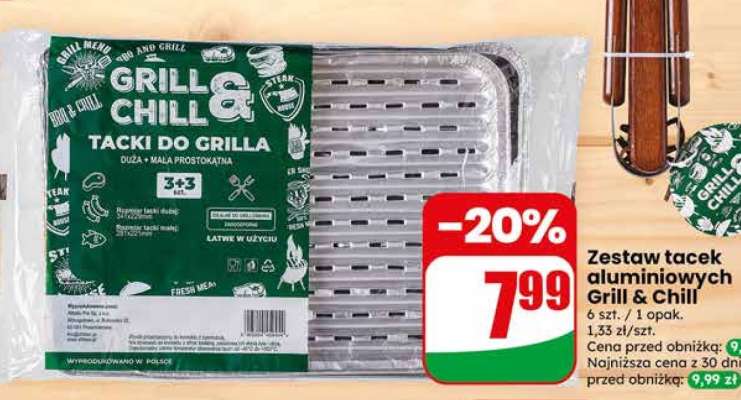 Zestaw tacek aluminiowych Grill & Chill