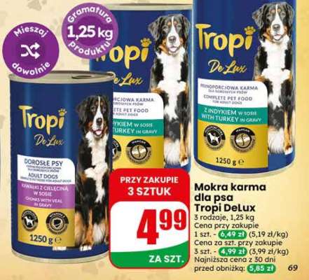 Mokra karma dla psa Tropi DeLux