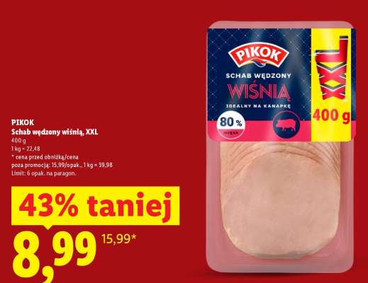 Pikok Schab wędzony wiśnia, XXL
