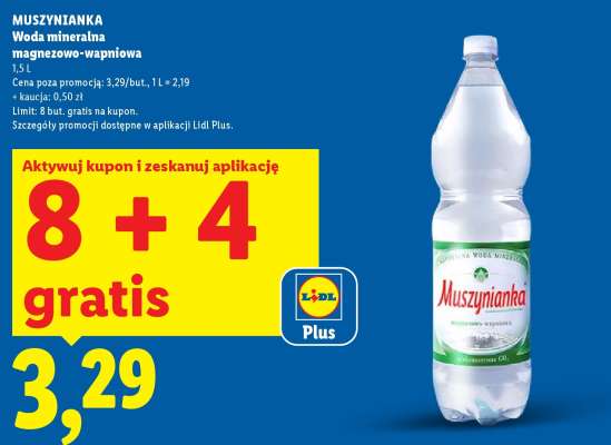 MUSZYNIANKA Woda mineralna magnezowo- -wapniowa