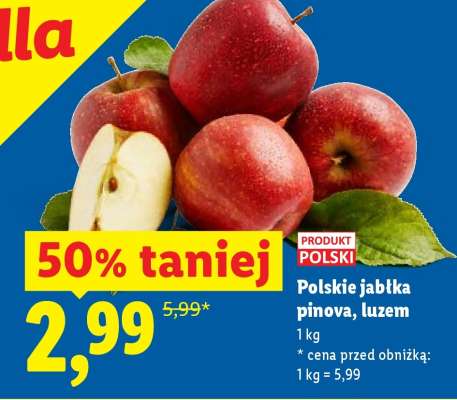Polskie jabłka Pinova, luzem