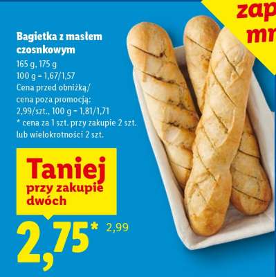 Bagietka z masłem czosnkowym