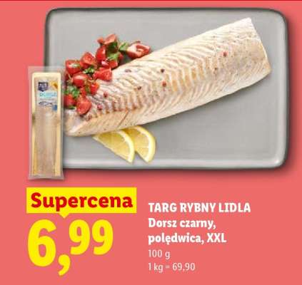 Targ Rybny Lidla Dorsz czarny, polędwica, XXL