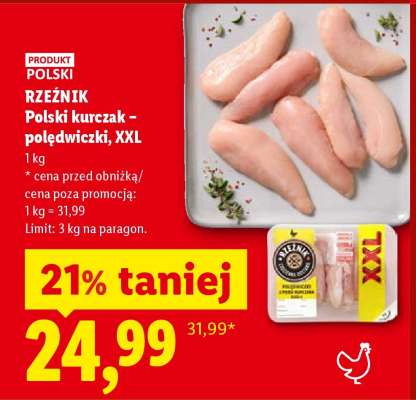 RZEŹNIK Polski kurczak – polędwiczki, XXL