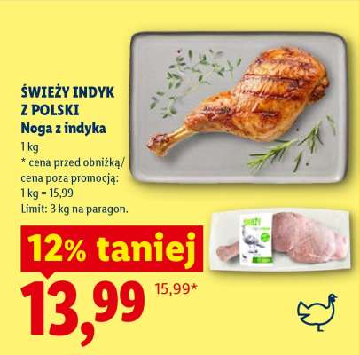 ŚWIEŻY INDYK Z POLSKI Noga z indyka