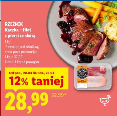Rzeźnik Kaczka – filet z piersi ze skórą