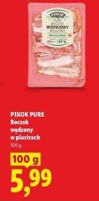 PIKOK PURE Boczek wędzony w plastrach