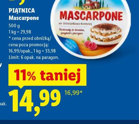 PIĄTNICA Mascarpone