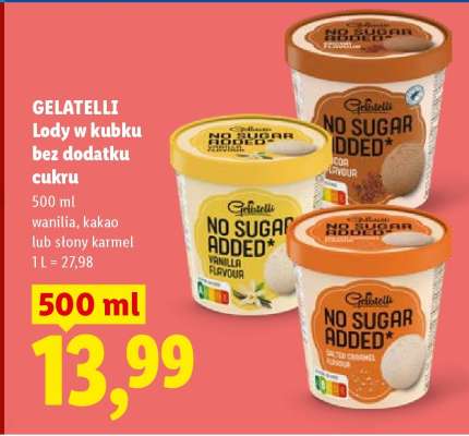 Gelatelli Lody w kubku bez dodatku cukru