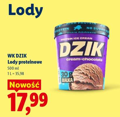 WK DZIK Lody proteinowe