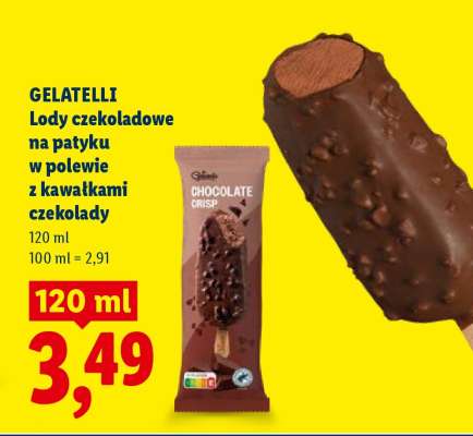 GELATELLI Lody czekoladowe na patyku