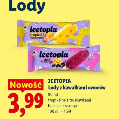 ICETOPIA Lody z kawałkami owoców