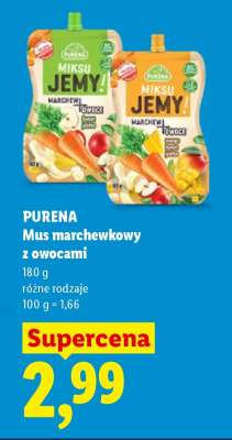 PURENA Mus marchewkowy z owocami