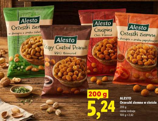 ALESTO Orzeszki ziemne w cieście