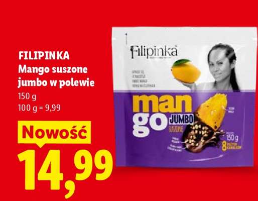 FILIPINKA Mango suszone jumbo w polewie