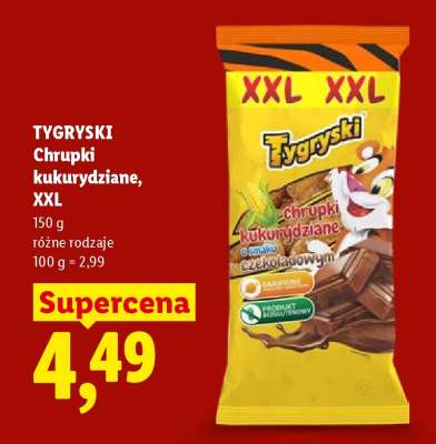 TYGRYSKI Chrupki kukurydziane, XXL