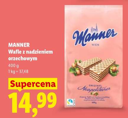 Manner Wafle z nadzieniem orzechowym