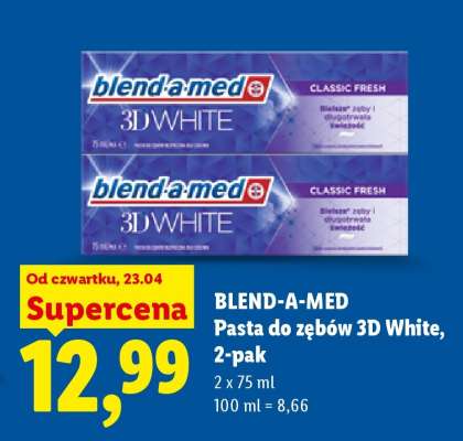 BLEND-A-MED Pasta do zębów 3D White, 2-pak