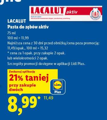 LACALUT Pasta do zębów Aktiv
