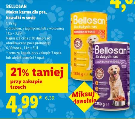 Bellosan Mokra karma dla psa, kawałki w sosie