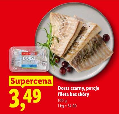 Dorsz czarny, porcje fileta bez skóry