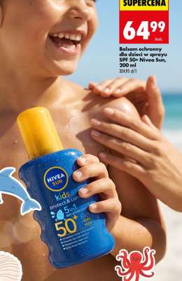 Balsam ochronny dla dzieci w sprayu SPF 50+ Nivea Sun, 200 ml