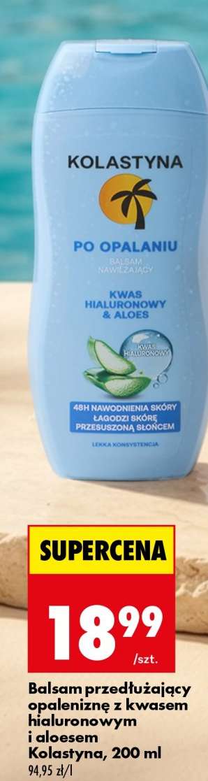Balsam przedłużający opaleniznę z kwasem hialuronowym i aloesem Kolastyna, 200 ml