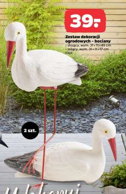 Zestaw dekoracji ogrodowych - bociany