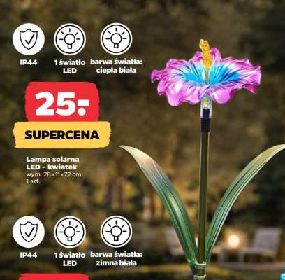 Lampa solarna LED - kwiatek