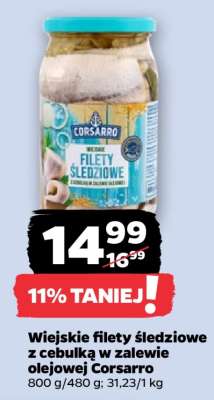 Wiejskie filety śledziowe z cebulką w zalewie olejowej Corsarro