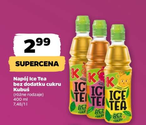 Napój Ice Tea bez dodatku cukru Kubuś