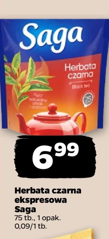 Herbata czarna ekspresowa Saga