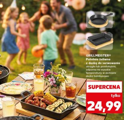GRILLMEISTER® Patelnia żeliwna z deską do serwowania